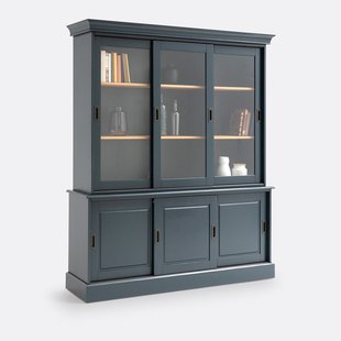 6-deurs servieskast in massief grenen en MDF, Poiret