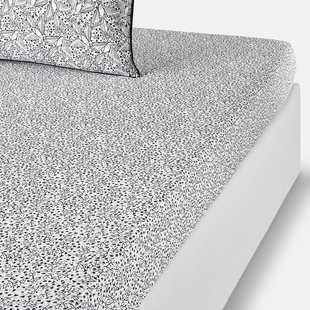 Hoeslaken in gewassen katoen, Leafbird