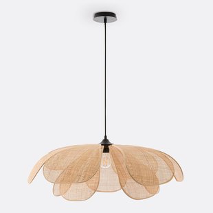 Bloemblad hanglamp in rotanØ80 cm, Lola