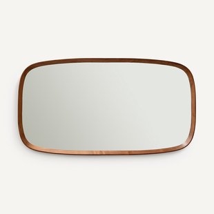Spiegel, rechthoekig in notenhout, H110cm, Orion