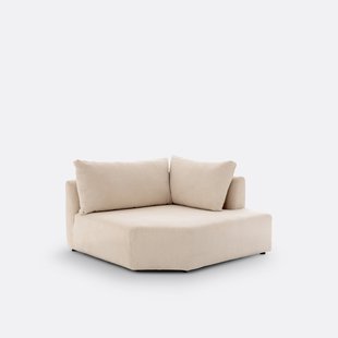 Moduleerbare hoekbank ribfluweel, Monica