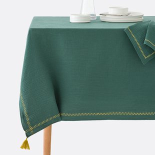 Tafelkleed in tetra, Kumla, geborduurd