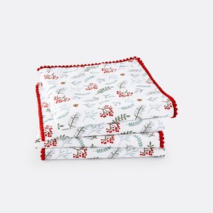Set van 4 tafelservetten, Winter berry