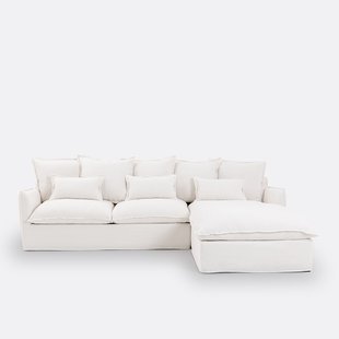 Hoes voor hoekbank in dik linnen, Odna