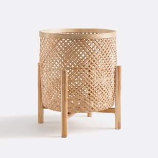 Bloempot op poot in bamboeØ40 cm, Bambu