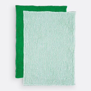 Set van 2 theedoeken in dik katoen met reliëf, Albi