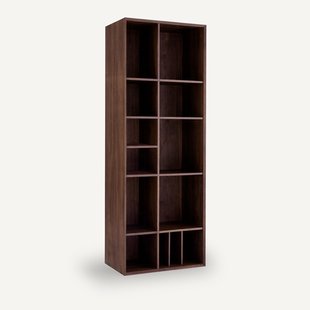 Boekenkast van notenhoutfineer, Mikube