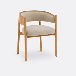 Tafel fauteuil in hevea en katoen/linnen , Natesse