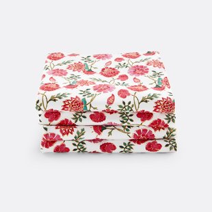 Set van 4 servetten in gewassen katoen, Bhojan