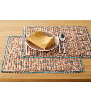 Set van 2 placemats in voilekatoen, Jadav