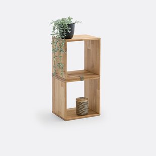 Opbergkubus, set van 2, massief eik, Edgar