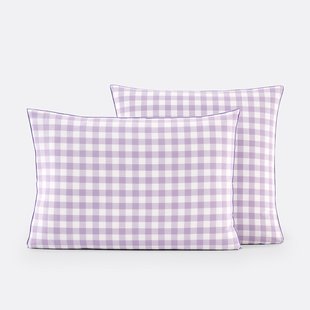 Kussensloop in katoen, voor kinderen, Veldi violet