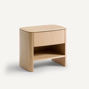 Nachtkastje in noten- of eikenfineer, Wilg