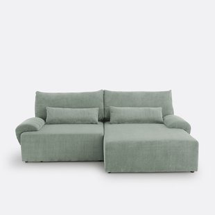 Omvormbare hoekbank, geribd fluweel, Maona