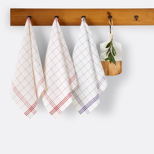 Set van 3 theedoeken in half katoen/linnen Colas