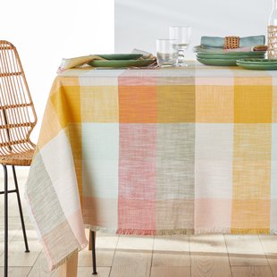 Tafellaken in geverfd/geweven katoen, Formia