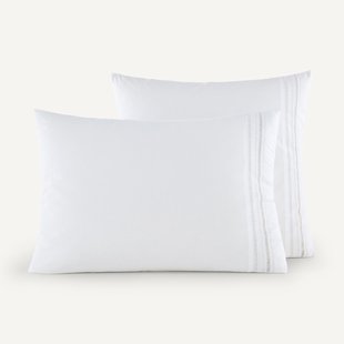 Kussensloop in perkalkatoen, Florentina