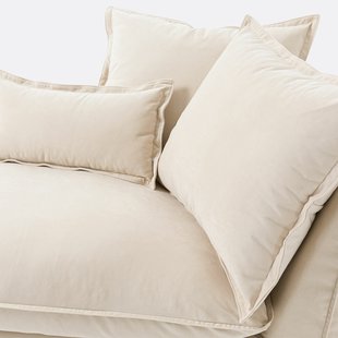 Longchair links, fluweel, Odna