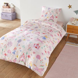 Bedset, recycled microvezel, vierkante kussensloop