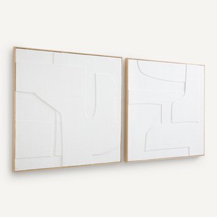 Set van 2 kaders in papier met reliëf, Hekatos