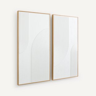 Set van 2 getextureerde muurdecoratie, Flavior