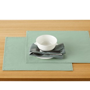 Set van 2 placemats in soepel gecoat katoen, Scénario