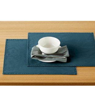 Set van 2 placemats in soepel gecoat katoen, Scénario