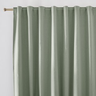 Verduisteringsgordijn in halflinnen met verdekte lussen, Lincot