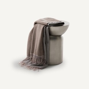 Plaid met franjes in kasjmier en zuiver wol, Alya