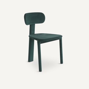 Stoel bekleed met fluweel, design E.Gallina, Marais