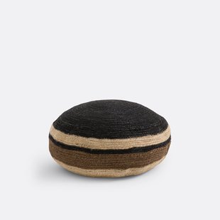 Poef in gevlochten jute, Tahani