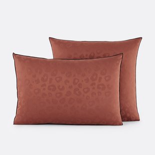 Kussensloop met luipaardmotief, in katoensatijn, Thelma