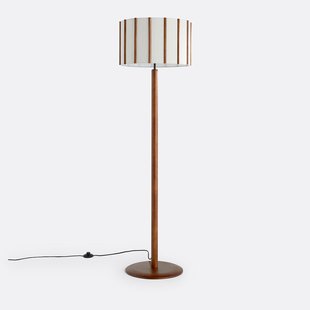 Staande lamp in hevea en linnen, Vintela