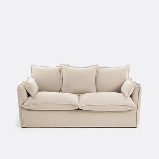 Slaapbank H14 cm in dik linnen, Odna