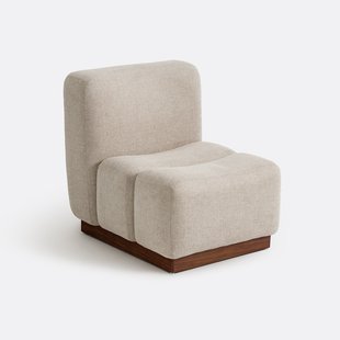 Fauteuil in getextureerde stof Podo