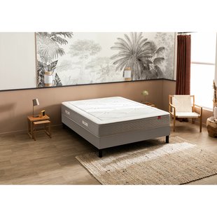 Ensemble matras met veren L'Échappée + lattenbodem