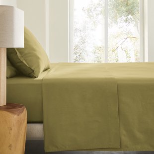 Plat laken in gewassen katoensatijn, Saria