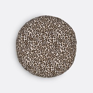 Rond kussen met luipaardprint, Aretha