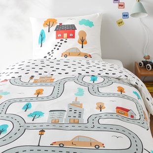 Bedset in katoen, vierkantige kussensloop., Circuit