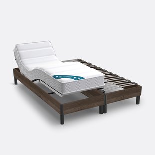 Elektrisch bed met houten lattenbodem