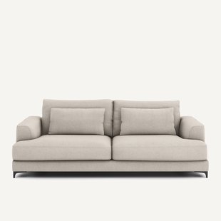 4-zits slaapbank van getextureerd linnen viscose, Marsile