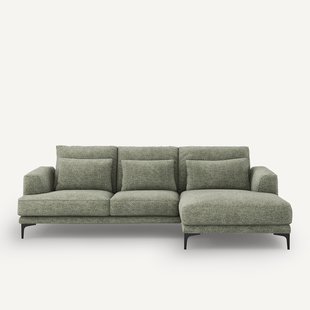 Zitbank met hoek rechts in geweven katoen, Marsile