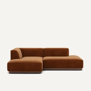 Linker hoekbank chenille fluweel, Jacopo