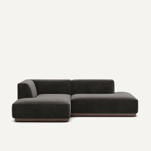 Linker hoekbank chenille fluweel, Jacopo