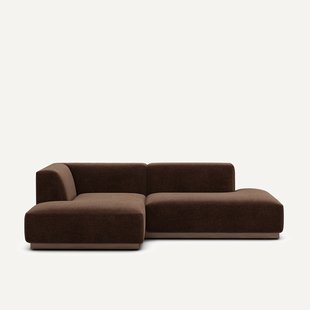 Linker hoekbank chenille fluweel, Jacopo