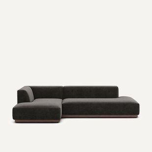 Linker hoekbank XL chenille fluweel, Jacopo