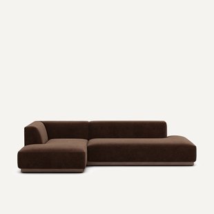 Linker hoekbank XL chenille fluweel, Jacopo