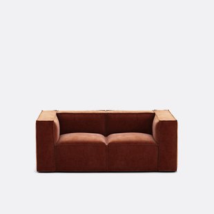 Moduleerbare bank, 2-zit, vintage ribfluweel, Seven