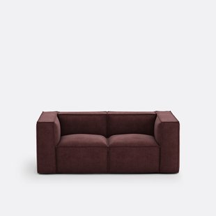 Moduleerbare bank, 2-zit, getextureerde stof, Seven