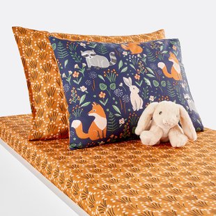 Kussensloop voor baby in katoen, Dans les bois